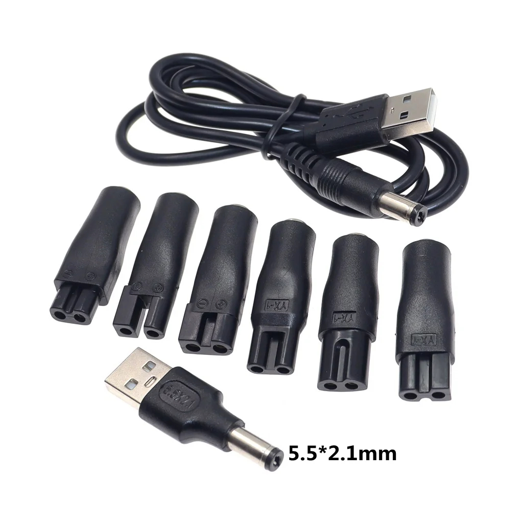 Men'S Grooming Shaver - 8PCS Replacement Power Cord 5V Charger