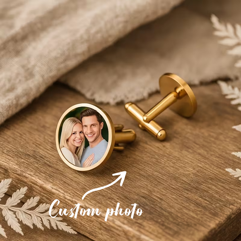 Men'S Grooming Images - Custom Photo Cufflinks Personalized Picture Cuff