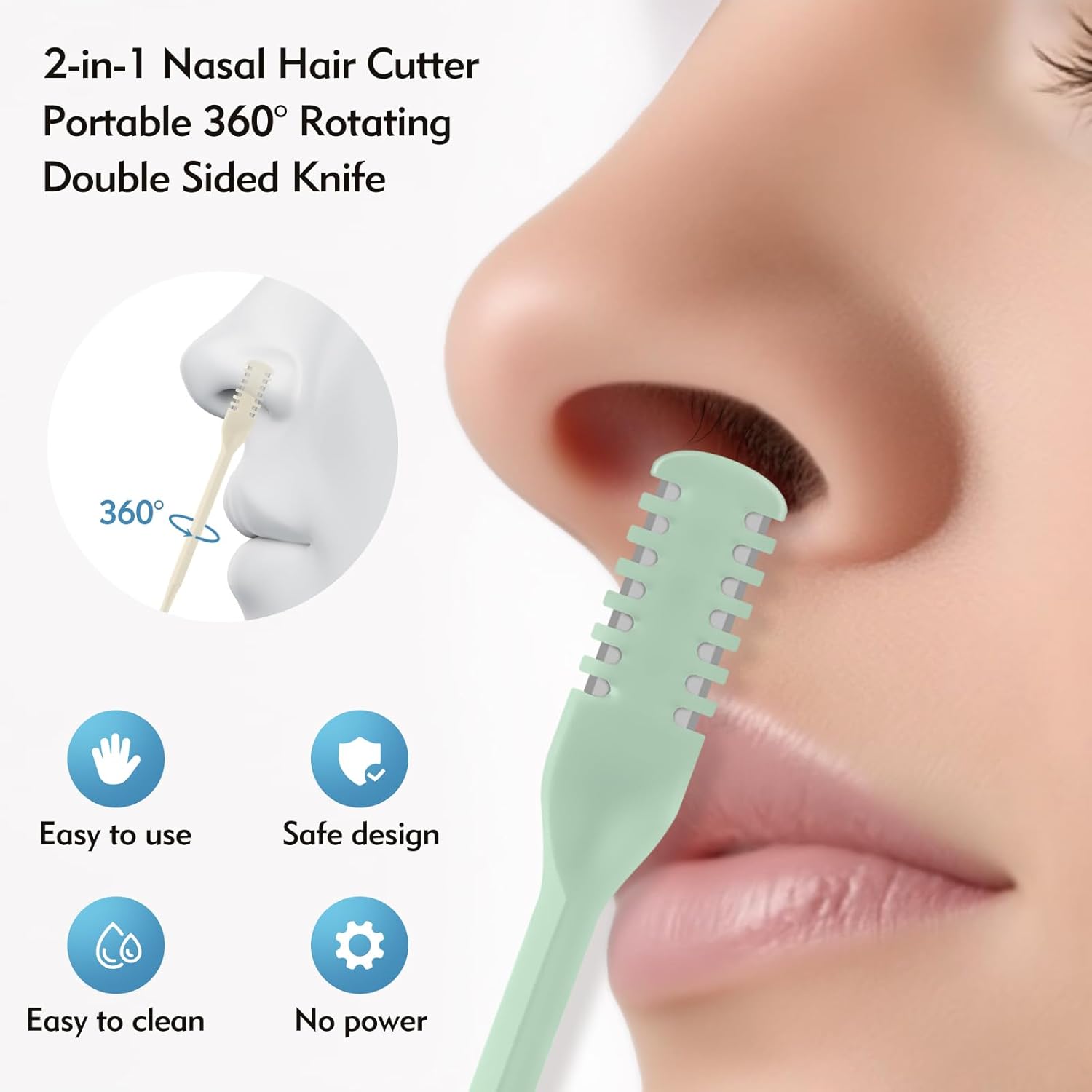 5/20/50Pcs 2-in-1 Nasal Cutter - Men'S Face Grooming 评论和价格