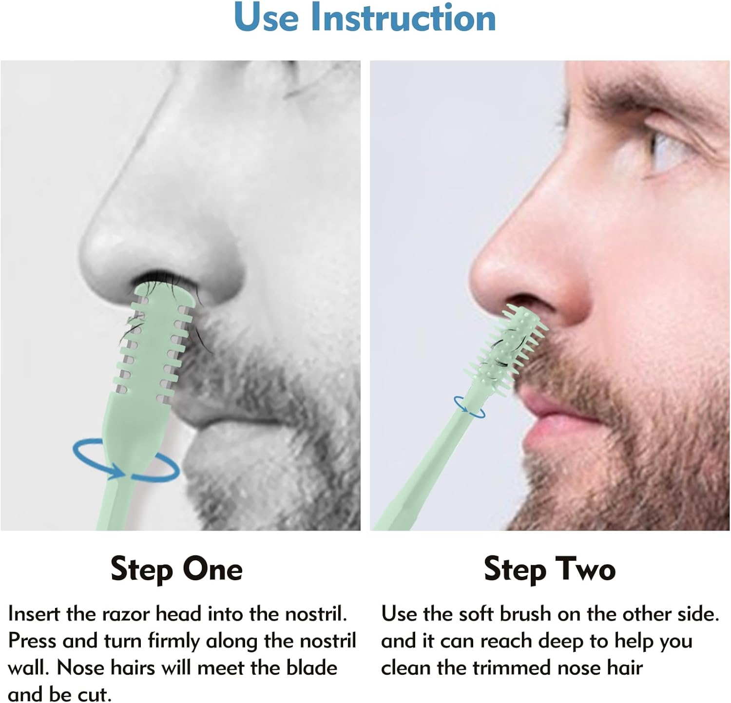 5/20/50Pcs 2-in-1 Nasal Cutter - Men'S Face Grooming 评论和价格