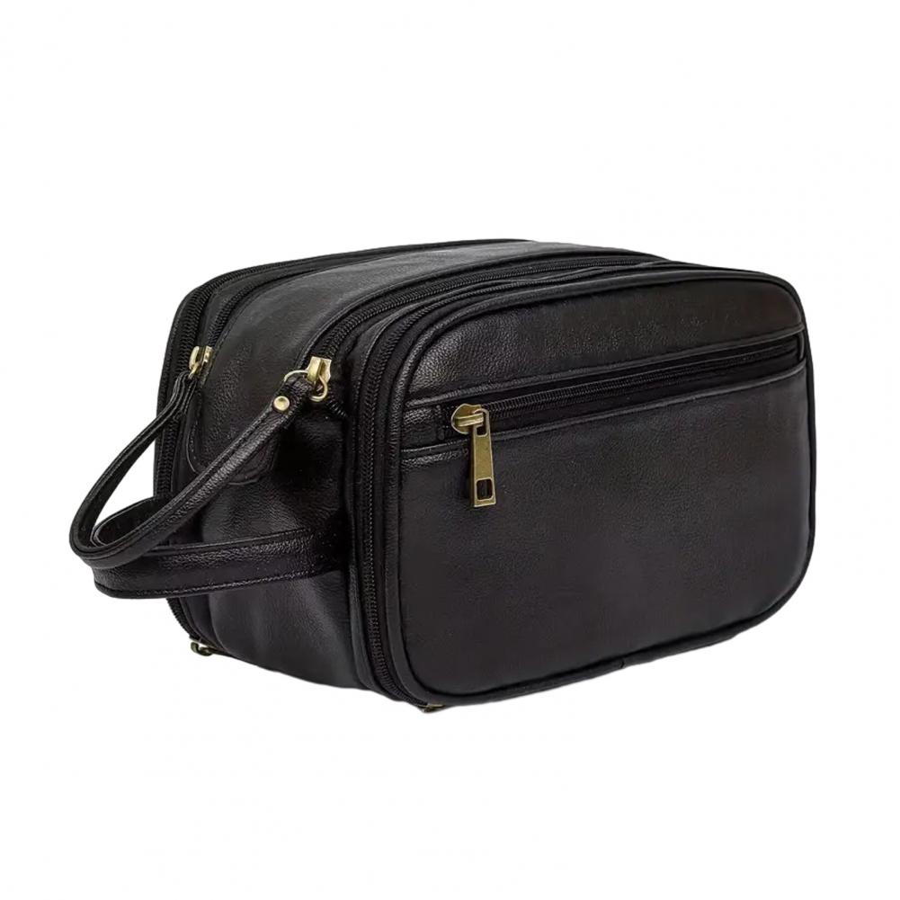 Travel Makeup Bag Faux Leather - Men'S Grooming Bag 评论和价格