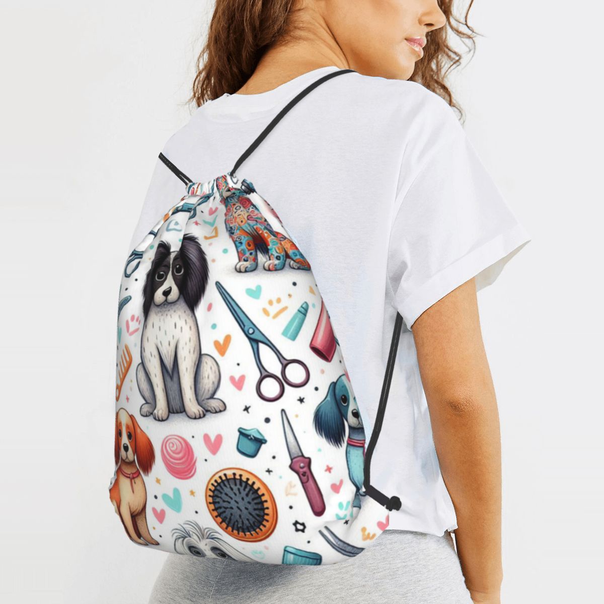 Dog Grooming Printed Backpacks - Men'S Grooming Bag 评论和价格