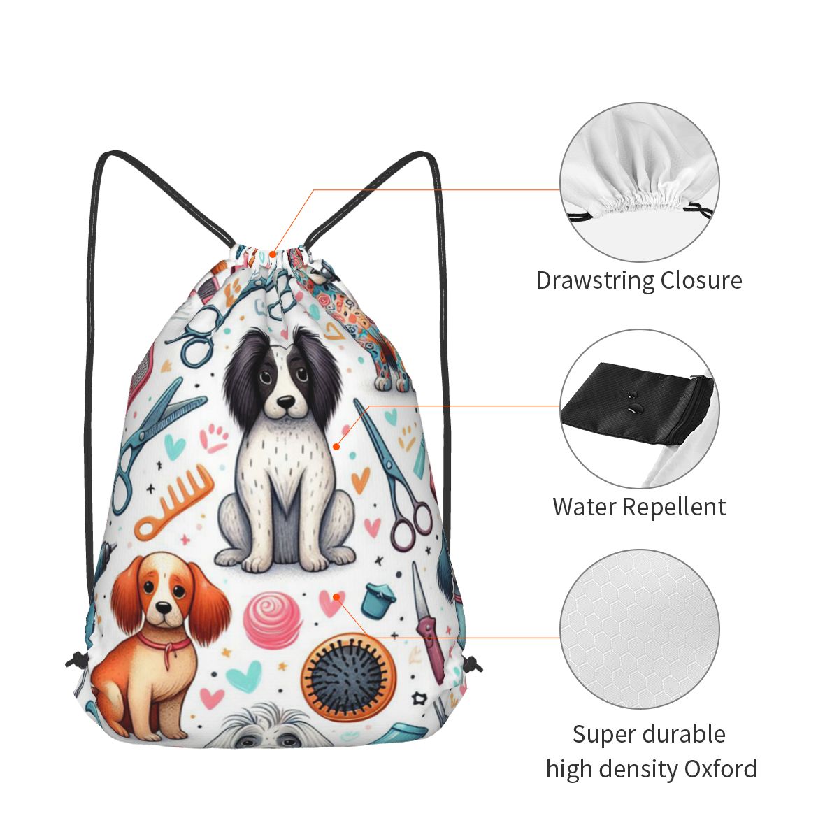 Dog Grooming Printed Backpacks - Men'S Grooming Bag 评论和价格