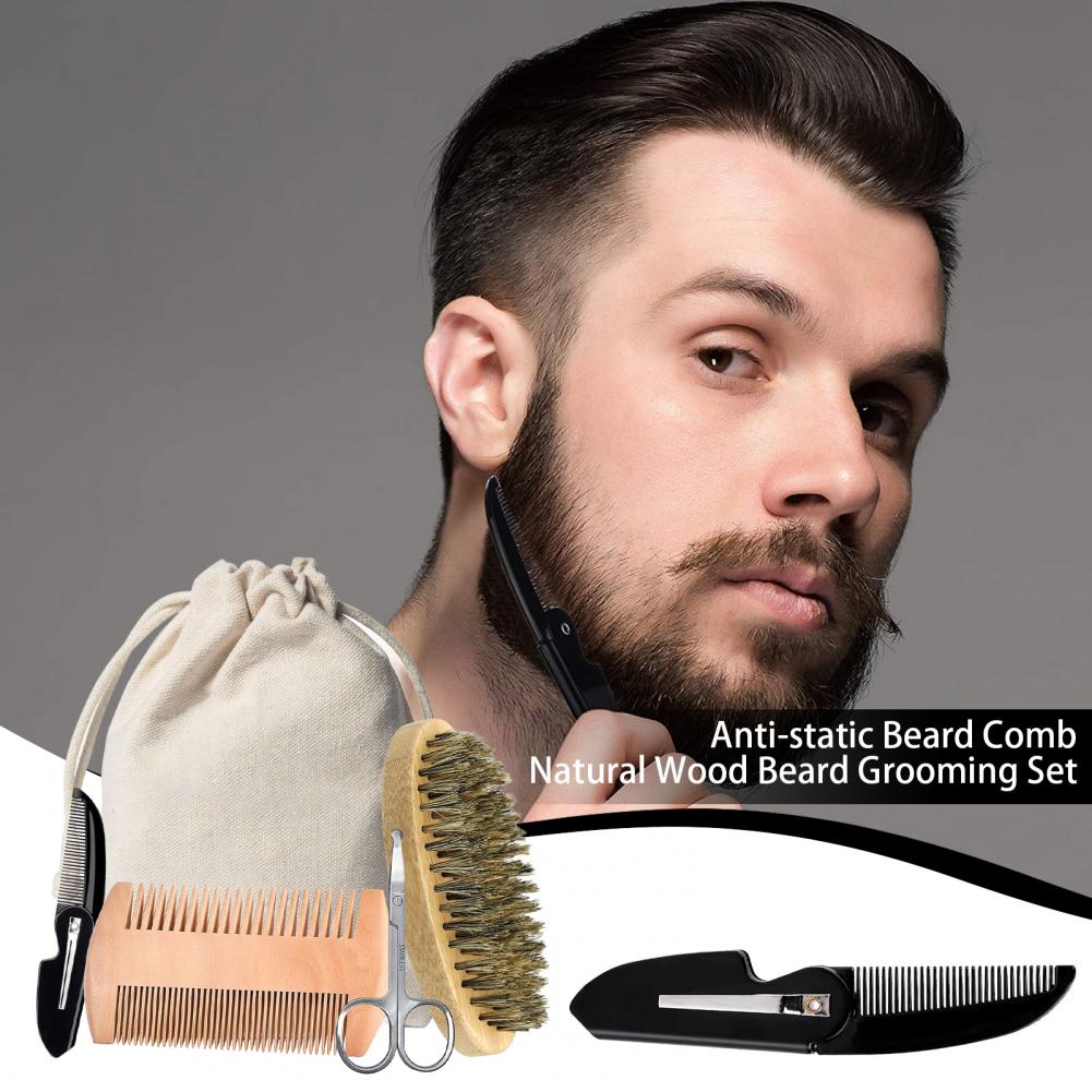 3/5Pcs Men Beard Grooming Kit  - Men'S Grooming Bag 评论和价格