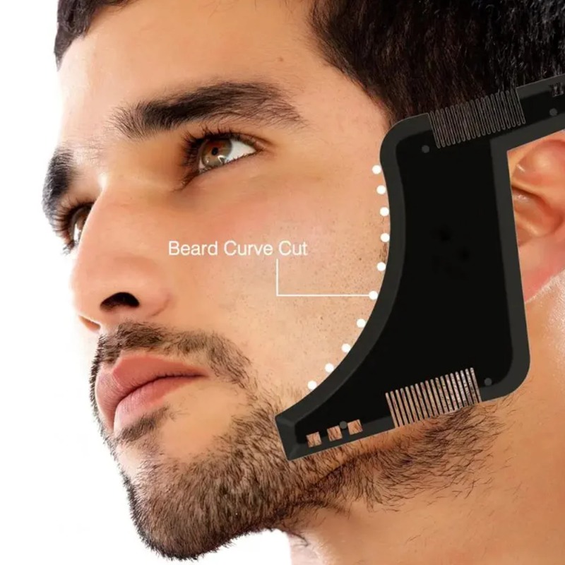 1PC Men Beard Shaping Template - Men'S Grooming Facial 评论和价格