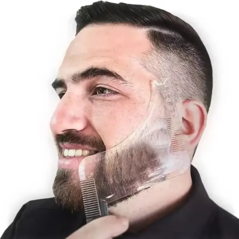1PC Men Beard Shaping Template - Men'S Grooming Facial 评论和价格
