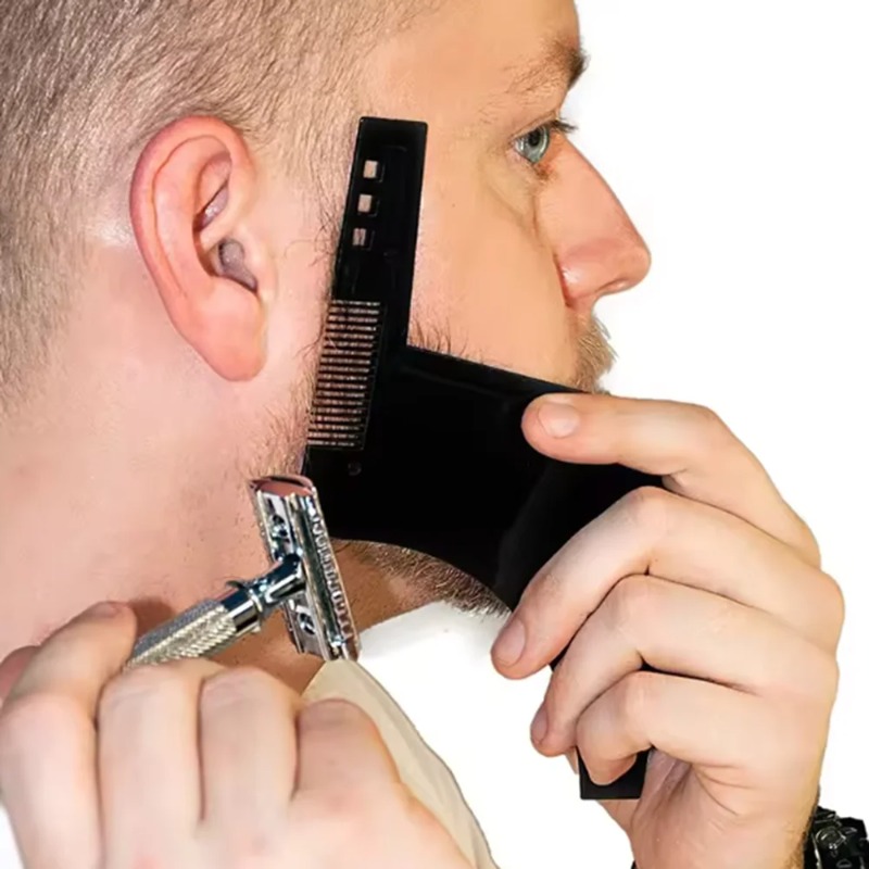 1PC Men Beard Shaping Template - Men'S Grooming Facial 评论和价格