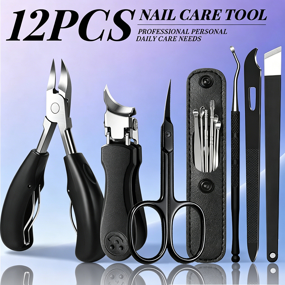 1/12PCS Professional Nail Care - Nail Care Kit Mens 评论和价格