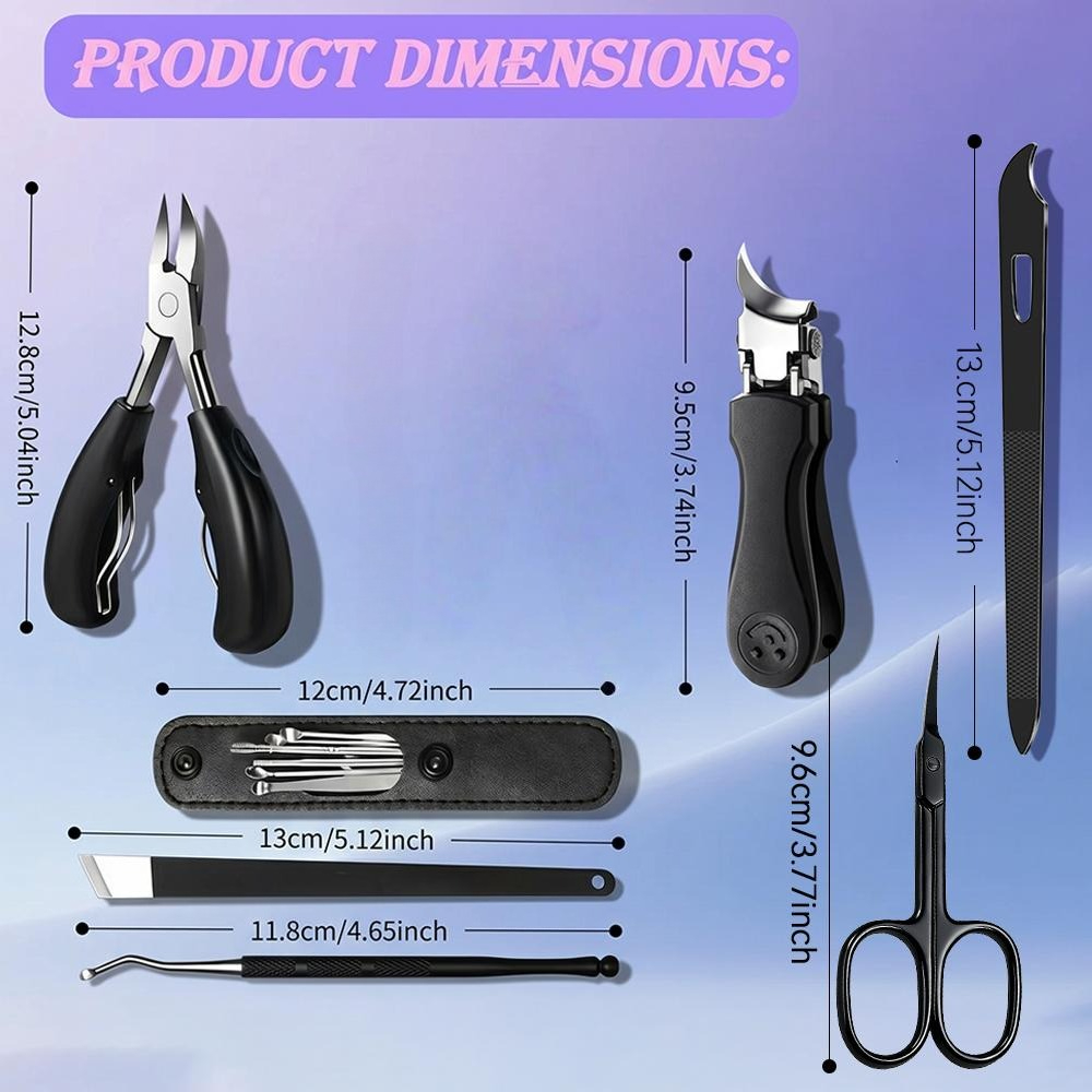 1/12PCS Professional Nail Care - Nail Care Kit Mens 评论和价格