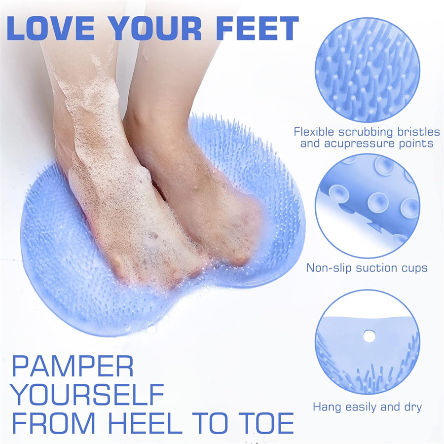 Shower Foot Scrubber Mat Back  - Exfoliating Scrub Mens 评论和价格