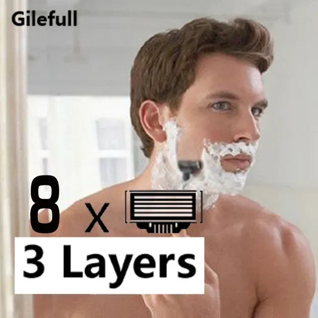 8pcs/Pack Men's Face Shaving R - Men'S Face Grooming 评论和价格