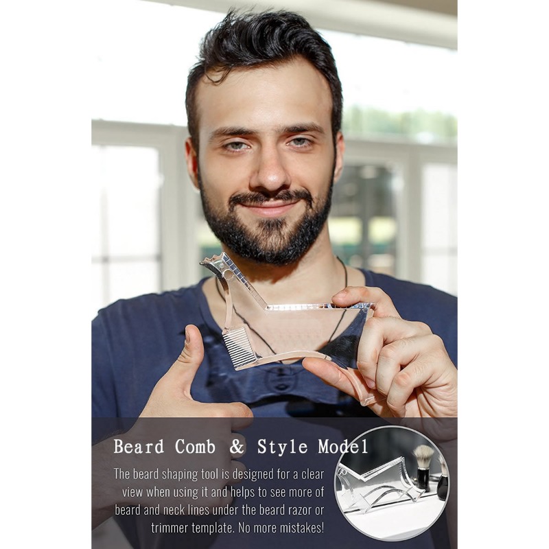 Beard Shaping Tool Mustache St - Men'S Grooming Facial 评论和价格