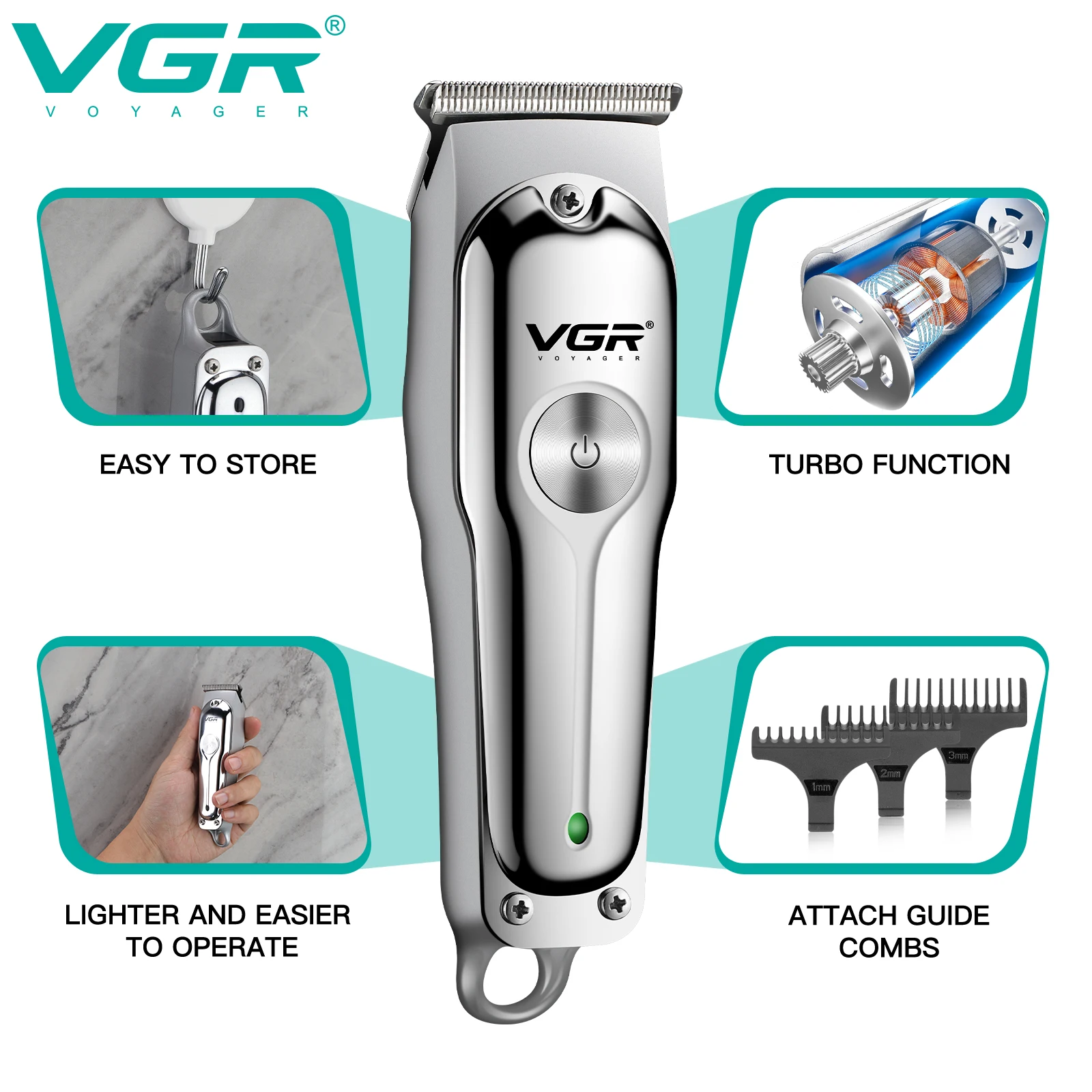 VGR Hair Trimmer Professional  - Men'S Face Grooming 评论和价格