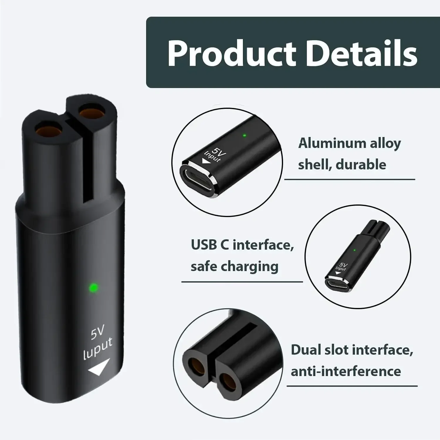 5V Type-C Shaver Adapter Charg - Men'S Face Grooming 评论和价格