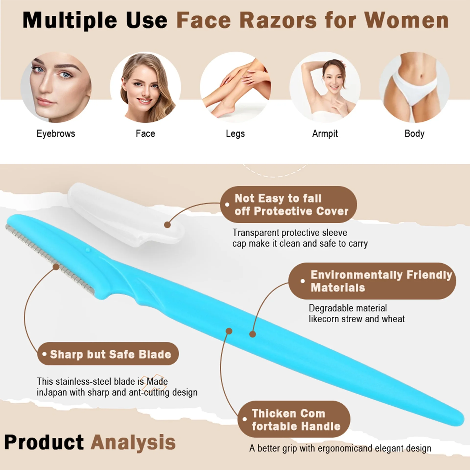 5/10/30/40pcsbrow Razor and Fa - Men'S Face Grooming 评论和价格