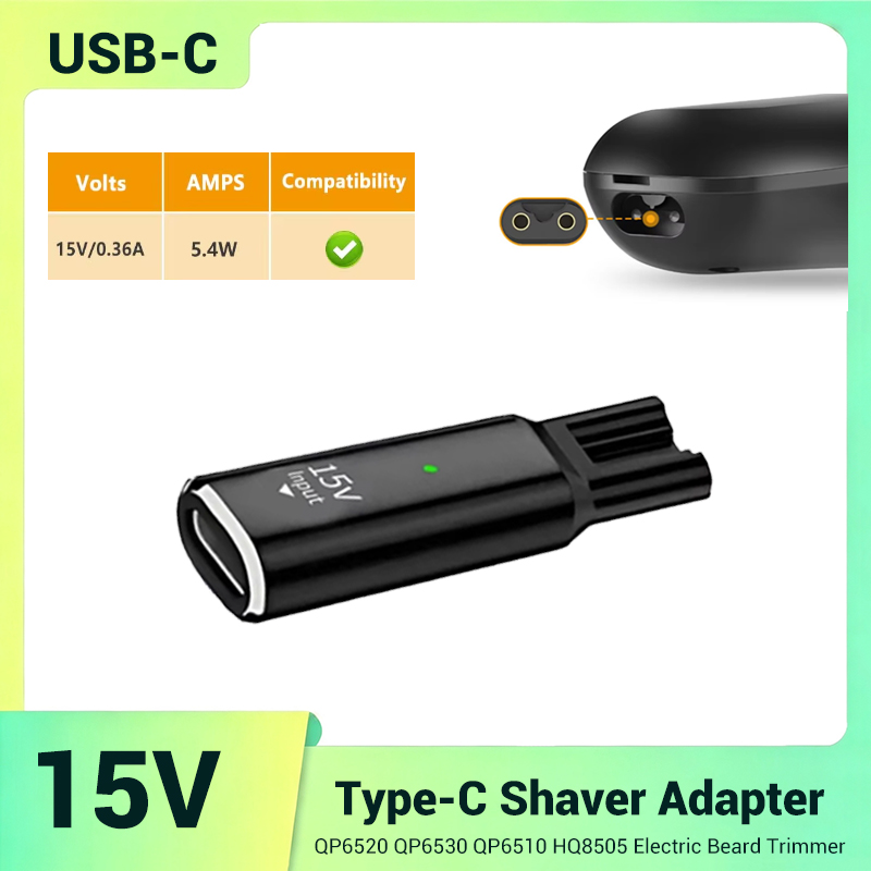 15V USB-C Safe Stable Mini Cha - Men'S Grooming Shaver 评论和价格