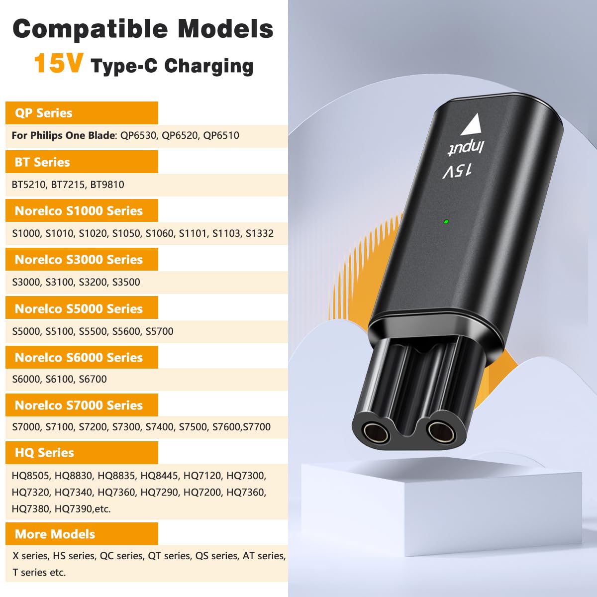 15V USB-C Safe Stable Mini Cha - Men'S Grooming Shaver 评论和价格